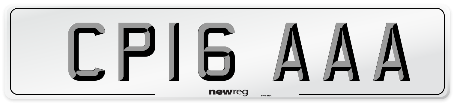 CP16 AAA Number Plate from New Reg